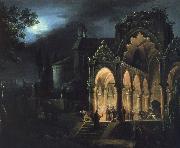 unknow artist mort de romeo et juliette dans un paysage eclaire par la lune Spain oil painting artist